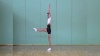 D 209 :  2/1 TURNS WITH LEG AT HORIZONTAL TO FREE VERTICAL SPLIT