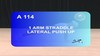 A 114 : 1 ARM STRADDLE LATERAL PUSH UP