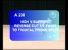 A 238 : HIGH V SUPPORT REVERSE CUT ½ TWIST  TO FRONTAL SPLIT OR PRONE SPLIT