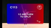 C 113: 1/2 AIR TURN TO SPLIT 