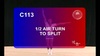 C 113 : 1/2 AIR TURN TO SPLIT 