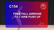 C 154 : FREE FALL AIRBORNE TO 1 ARM PUSH UP