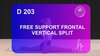 D 203 : FREE SUPPORT FRONTAL VERTICAL SPLIT