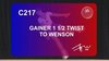 C 217 : GAINER 1 ½ TWIST TO WENSON