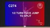 C 274 : ½   TURN TUCK JUMP TO SPLIT