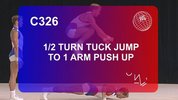 C326-1_2turn_Tuck_jump_to_1arm_push_up.flv