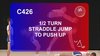 C 426 : ½ TURN STRADDLE JUMP TO PUSH UP  