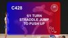 C 428 : 1/1 TURN STRADDLE JUMP TO PUSH UP