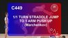 C 449 : 1/1 TURN STRADDLE JUMP TO 1 ARM PUSH UP (MARCHENKOV)