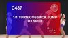 C 487 : 1/1 TURN COSSACK JUMP TO SPLIT