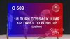 C 509 : 1/1 TURN COSSACK JUMP ½ TWIST TO PUSH UP (JULIEN)