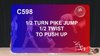 C 598 : 1/2 TURN PIKE JUMP 1/2 TWIST TO PUSH UP