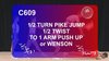 C 609 : ½ TURN PIKE JUMP ½ TWIST  TO 1 ARM PUSH UP OR TO WENSON 