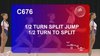 C 676 : ½ TURN SPLIT JUMP ½   TURN TO SPLIT  