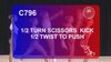 C 796 : ½ TURN SCISSORS KICK ½   TWIST TO PUSH UP 