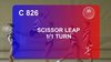 C 826 : SCISSORS LEAP 1/1 TURN  