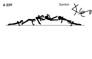 A 229 : STRADDLE CUT ½ TWIST TO PUSH UP A 229 : STRADDLE CUT ½ TWIST TO PUSH UP
