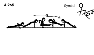 A 265 :  DOUBLE LEG ½ CIRCLE ½ TWIST TO PUSH UP