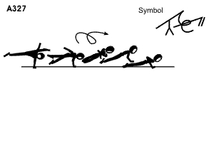 A 327 : CAPOEIRA REVERSE ½ TWIST AIRBORNE  TO PUSH UP