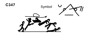 C 347 : ½ TURN STRADDLE LEAP ½ TWIST TO PUSH UP