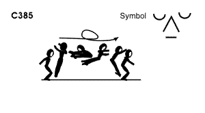 C 385 : ½ TURN STRADDLE JUMP ½ TURN