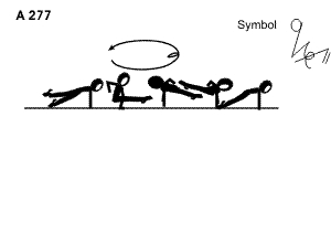 A 277 : DOUBLE LEG 1/1 CIRCLE 1/2 TWIST TO FRONT SUPPORT