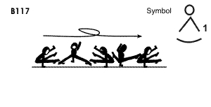 B 117 : 1 ARM 1/1 TURN STRADDLE SUPPORT  (LACATUS) 