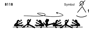 B 118 : 1 ARM 1 1/2 TURN STRADDLE SUPPORT B 118 : 1 ARM 1 1/2 TURN STRADDLE SUPPORT