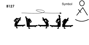 B 127 :  1 ARM STRADDLE SUPPORT 1/1 TURN 1 LEG VERTICAL (CAÑADA)