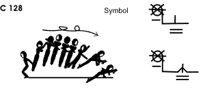 C 128 : 2 ½ AIR TURN TO FRONTAL SPLIT OR PRONE SPLIT