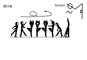 D 115 : 1 ½ TURN TO VERTICAL SPLIT D 115 : 1 ½ TURN TO VERTICAL SPLIT