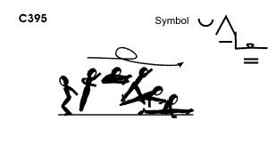 C 395 : ½ TURN STRADDLE JUMP TO SPLIT