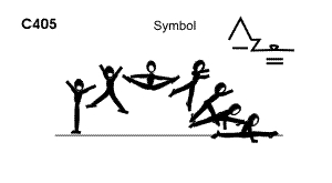 C 405 : STRADDLE JUMP SWITCH TO SPLIT OR FRONTAL SPLIT