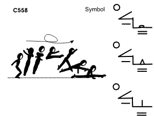 C 558 : 1/1 TURN PIKE JUMP TO SPLIT OR FRONTAL SPLIT (OR PRONE SPLIT)