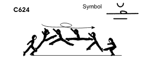 C 624 : SPLIT LEAP ½   TURN