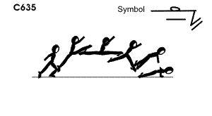 C 635 : SPLIT LEAP TO PUSH UP