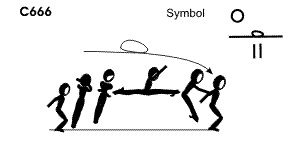 C 666 : 1/1 TURN SPLIT JUMP