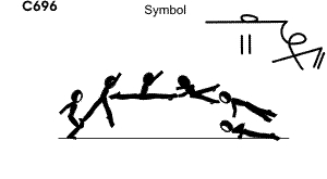 C 696 : SPLIT JUMP ½   TURN TO PUSH UP