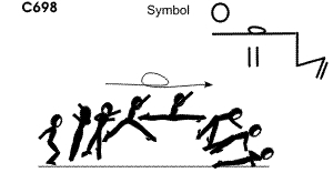 C 698 : 1/1 TURN SPLIT JUMP TO PUSH UP