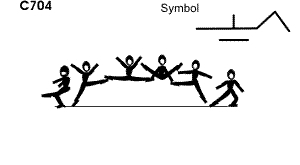 C 704 : FRONTAL SPLIT LEAP TO STRADDLE