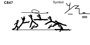 C 847 : SCISSORS LEAP ½ TURN SWITCH SPLIT LEAP TO SPLIT (MARCHENKOV)  