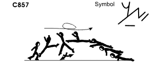 C 857 : SCISSORS LEAP ½ TURN TO PUSH UP C 857 : SCISSORS LEAP ½ TURN TO PUSH UP