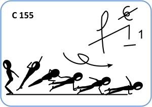 FREE FALL ½ TWIST AIRBORNE TO 1 ARM PUSH UP