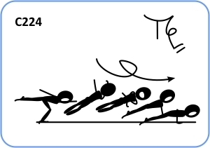 SAGITTAL SCALE 1/1 TWIST AIRBORNE TO PUSH UP (TAMARO) SAGITTAL SCALE 1/1 TWIST AIRBORNE TO PUSH UP (TAMARO)