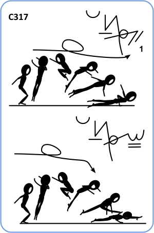 ½ TURN TUCK JUMP ½ TWIST TO 1 ARM PUSH UP OR TO WENSON ½ TURN TUCK JUMP ½ TWIST TO 1 ARM PUSH UP OR TO WENSON