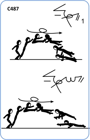 PIKE JUMP ½ TWIST TO 1 ARM PUSH UP OR TO WENSON