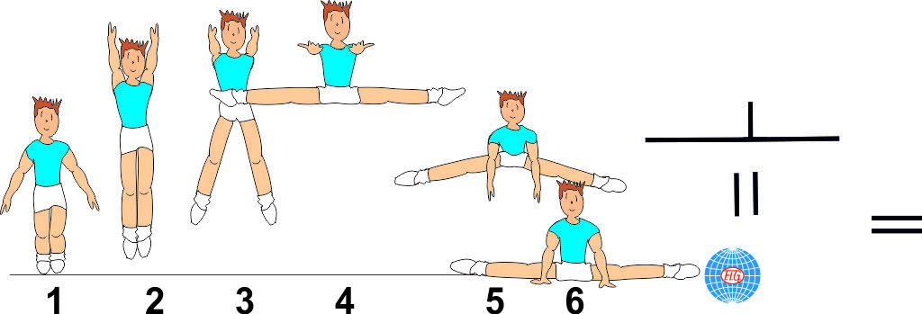 FRONTAL SPLIT JUMP TO FRONTAL SPLIT FRONTAL SPLIT JUMP TO FRONTAL SPLIT