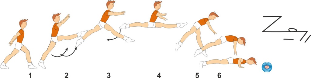 B 616 : SWITCH SPLIT LEAP TO PUSH UP