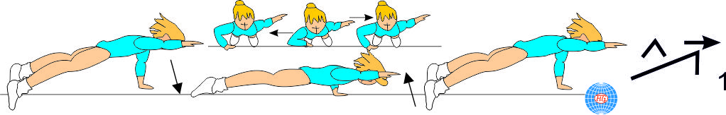 A 114 : 1 ARM STRADDLE LATERAL PUSH UP