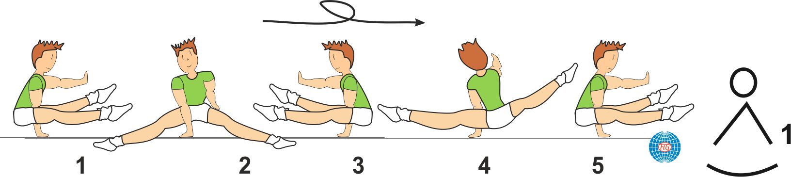 1 ARM 1/1 TURN STRADDLE SUPPORT